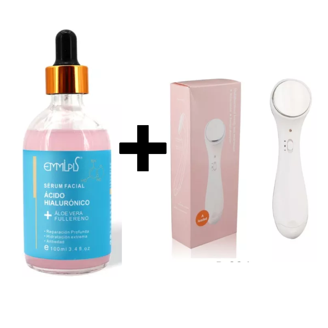 Pack Masajeador Facial y Serum Acido Hialurónico RadianceDuo®
